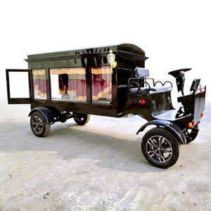 Remorque funéraire électrique tout-terrain adaptable avec châssis renforcé à poutres épaissies et propulsion par batterie auxiliaire - Product Image 1