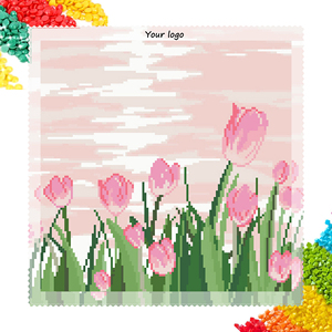 Kit Pittura Diamante 5D Campo di <span class=keywords><strong>Tulipani</strong></span> Rosa - Decorazione Murale Fai da Te Stile Pastorale - Product Image 1