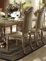 Esszimmergarnituren im Europäischen Französischen Stil, aus Holz, Luxuriös, Klassischer Esstisch mit Stühlen