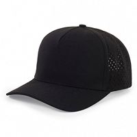 Casquette de golf personnalisée 5 panneaux de haute qualité, imperméable, avec découpe laser, vente en gros