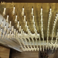 Lampes suspendues LED modernes de luxe de qualité supérieure lustres couleurs personnalisées luminaires de plafond en verre cristal lampes luminaires