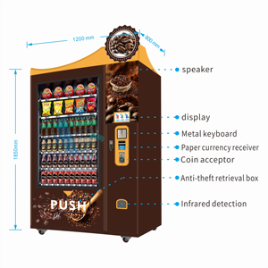 Máquina Expendedora de Café Automática de 24 Horas con Sistema de Pago Múltiple, Diseño 2025, Garantía de 12 Meses, Venta de Bebidas y Aperitivos - Product Image 2