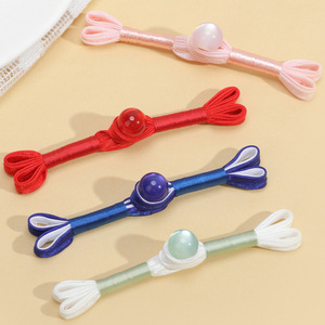 Bán buôn <span class=keywords><strong>New</strong></span> ếch Trung Quốc Nút Nút đầy màu sắc cổ điển may bện dây bao phủ nút - Product Image 2