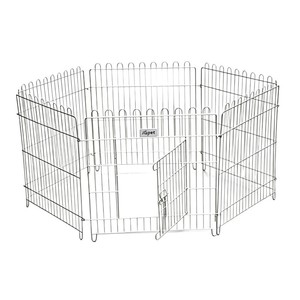 Clôture pour animaux de compagnie en acier inoxydable JGoet, rectangle pliable, pour petits chiens, utilisation en intérieur - Product Image 5