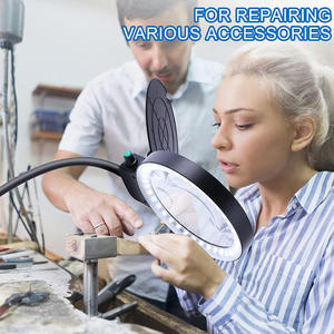 <span class=keywords><strong>Loupe</strong></span> de bureau 110/130 mm avec éclairage LED mains libres, <span class=keywords><strong>loupe</strong></span> rechargeable 10x HD - Product Image 5