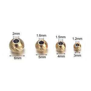 Perles facettées en acier inoxydable 4 mm, motif couteau, perles rondes dispersées pour la fabrication de bijoux DIY - Product Image 3