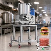 Edelstahl Hamburger-Pattie-Formmaschine Automatische Kommerzielle Burgermaschine für die Fleischverarbeitungsindustrie
