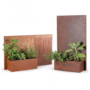 Porte-plantes mural de style moderne <span class=keywords><strong>en</strong></span> acier corten de 2 mm pour la maison et le jardin - Product Image 6