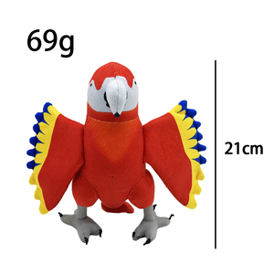 Juguete de Peluche de Loro Rojo al por Mayor, Peluche de Animal <span class=keywords><strong>Tropical</strong></span> de la Selva Relleno de Algodón PP para Decoración del Hogar - Product Image 2