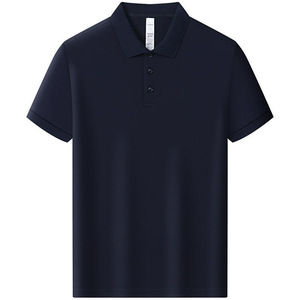 Polo en polyester uni pour homme, manches courtes, vêtements de travail, usage quotidien - Product Image 1