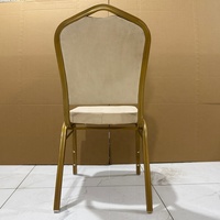 Chaise de banquet de luxe moderne Hebei, nouveau design, chaises de banquet empilables en fer pour location de réceptions de mariage