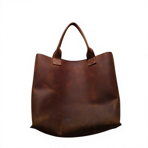 Pochette minimaliste en cuir véritable unisexe grande capacité à ouverture supérieure avec bandoulière décontractée marron pour usage quotidien, sac à main zippé imperméable - Product Image 6