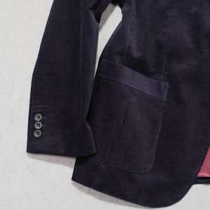 <span class=keywords><strong>Blazer</strong></span> en <span class=keywords><strong>velours</strong></span> côtelé violet pour <span class=keywords><strong>homme</strong></span>, coupe ajustée, style décontracté chic, avec doublure rose, pour le quotidien professionnel. - Product Image 6