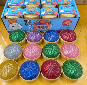Juguete Blandito de Dumplings de Subida Lenta, de Plástico y Silicona, Lavable, para Alivio de la Ansiedad, Suave para Apretar, con Colores Brillantes de Arcoíris - Product Image 1