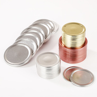 Couvre-bocaux en aluminium de remplacement, argentés et dorés, réutilisables, étanches, de type divisé