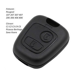 Boîtier de télécommande à <span class=keywords><strong>2</strong></span> <span class=keywords><strong>boutons</strong></span> compatible avec Peugeot 107 207 407 206 306 406 806 et pour Citroën C1 C21 <span class=keywords><strong>C3</strong></span> C4 C5 - Product Image 3