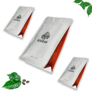 Custom Rainbow Flat Bottom Coffee Bags Wholesale Matte Black 6oz 8oz 12oz 16oz Pocket Zipper Smell Proof Coffee Bean Bags