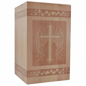 Urnas de cremación de madera modernas hechas a mano de estilo americano, urnas funerarias decorativas para hombres y mujeres - Product Image 1
