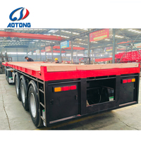 15 mètres 40Ft Plate-forme 40 pieds 20Ft Box Loader Flatbed Ocean Shipping Container Flat Track Bed Deck Semi Trailer