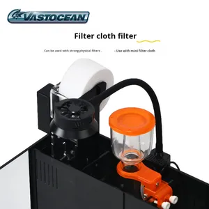 Pompe à lumière LED avec filtre de panneau arrière en verre noir à angle droit pour aquarium marin, réservoir d'eau salée, poisson-clown, corail, mini habitat - Product Image 4