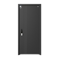 Porte d'entrée de sécurité en acier moderne HUAZHUO, anti-effraction, pare-balles, ouverture manuelle, pour usage extérieur, finition villa, usage commercial