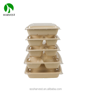 Emballage alimentaire biodégradable écologique durable de 8 pouces carrés avec couvercle, marque Harvest, série CS - Product Image 2