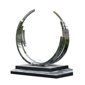 Libit Mirror Stainless Steel Circular Sculpture Outdoor Garden Hotel Decor Floor Mount Customized Abstract Geometric Art - Product Image 5