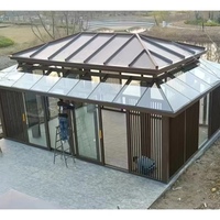 Serre moderne en aluminium pour l'extérieur, verre feuilleté, écologique, anti-corrosion, pour jardin, patio, résidence, YUEYUEXIN