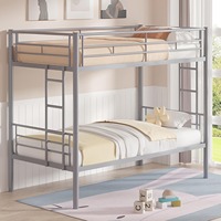 Lit superposé en métal pour chambre à coucher, cadre de lit superposé en acier pour étudiants, lit superposé double pour adultes, lit superposé en fer pour dortoir