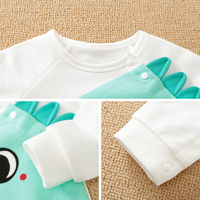 Vêtements pour enfants en marque privée, vêtements pour bébés nouveau-nés, barboteuse pour bébé, manches longues printemps-automne, 100% coton, combinaison à imprimé vache laitière mignonne