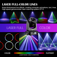 Projecteur laser à tête mobile 5W RGBW avec effets d'animation et de texte pour bars, soirées, karaokés, clubs, DMX512, portée 20m, idéal petites salles