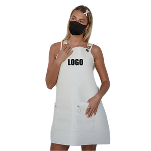 Delantal de PU con Cinta Larga Ajustable y Bolsillo Pequeño, Impresión de Logotipo, Venta al por Mayor, Ideal para Barbacoas, Cafeterías, Trabajo y Limpieza - Product Image 1