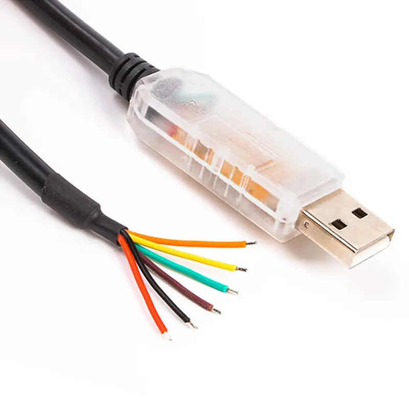 1.8M USB-RS485-WE-1800-BT 6 Kabel Terbuka Stripped End 6pin 4-20ma RS485 Kabel FTDI FT232R SP485 RS485 untuk USB Converter