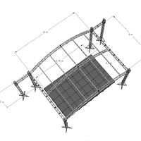 290*290 grand système de levage de botte de toit de scène de concert en aluminium