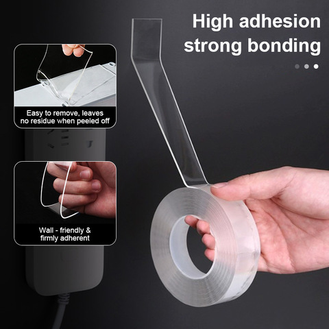 Hot Selling Transparent Double Sided Acrylic Nano Heat-Resistant Waterproof Membrane Tape Hot Melt Washable for Wall Mounted