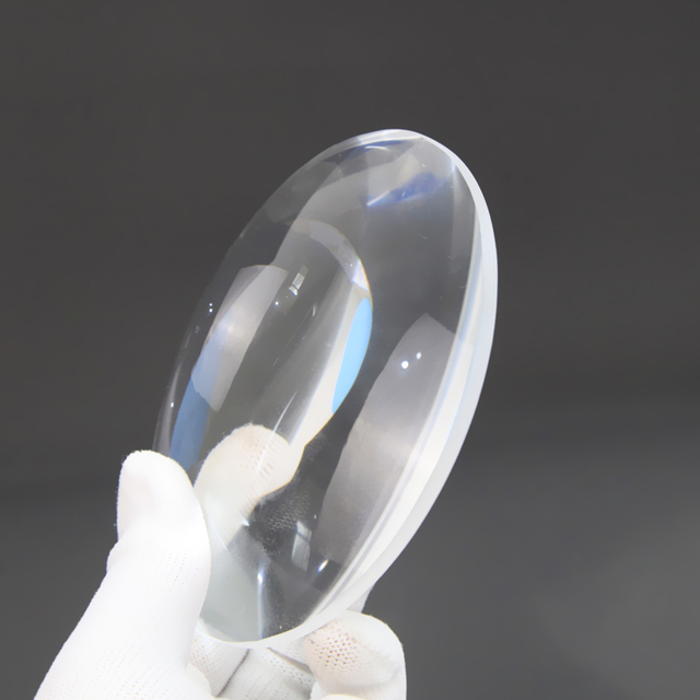 Wholesale Optical Glass Laser Crystal K9L 120mm Fused Silica Spherical Biconvex Lens for Binoculars and Other Optics Instruments