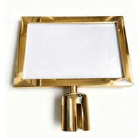 Support de signalisation de luxe doré A4 double face pour barrière de file d'attente d'hôtel ou de banque