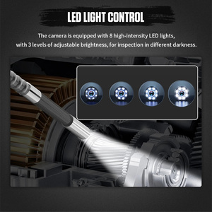 Two ways Endoscope Camera with 8 LEDs 6.4mm durable Cable Inspection Camera Sewer inspection essential for <b>car</b> <b>repair</b> Borescope - Product Image 3