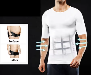 Ropa interior adelgazante moldeadora para hombre, corsé, camisa muscular, manga corta, quemador de grasa, chaleco adelgazante de compresión - Product Image 5