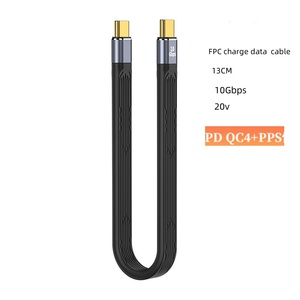 10Gbps USB 3.1ชนิด C อะแดปเตอร์ตัวผู้และสายชาร์จข้อมูล FPC แบนบางเฉียบป้องกัน <span class=keywords><strong>OTP</strong></span> สำหรับแล็ปท็อปและโทรศัพท์ DC เอาต์พุต - Product Image 4