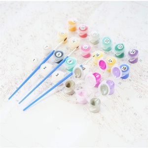 Orfon ly96 sơn theo số cảnh biển truyền thống Tranh sơn dầu kỹ thuật số Ấn Tượng phong cảnh trừu tượng trên vải không có khung - Product Image 2