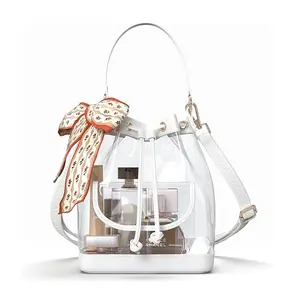 Clear Bag For Stadium Approved Clear Crossbody Bucket Bag Transparent PVC Purse Concert Stadium Events