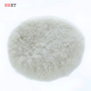 7 ''180mm véritable peau d'agneau laine polissage capot polissage roue voiture polissage chamois laine lavage de voiture - Product Image 2