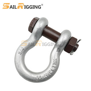 Manilles à boulon 7/8 pouces, robustes, type G2130, ancre à boulon, 6,5 t, galvanisées à chaud, courbées - Product Image 1