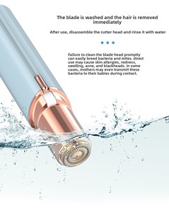 Épilateur électrique à double lame flottante <span class=keywords><strong>pour</strong></span> un rasage doux, outil d'épilation exclusif <span class=keywords><strong>pour</strong></span> femmes, format rouge à lèvres - Product Image 5