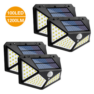 Lámpara de Pared LED para Exteriores, Impermeable IP65, de ABS, con Energía Solar Monocristalina, Sensor de Movimiento, Alcance de Detección de 8-10 m, 1800 mAh, para Jardín - Product Image 1
