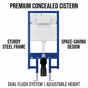 Estructura de Acero de Alta Resistencia para Inodoro, Capacidad de Carga de 400 kg, <span class=keywords><strong>Cisterna</strong></span> Integrada para Proyectos Hoteleros, Revestimiento Anticorrosión, Diseño Silencioso - Product Image 1