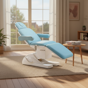Camilla de Masaje Eléctrica LAFO Moderna y Ajustable con 3 o 4 Motores, de Plástico ABS de Lujo, para Estética y Pestañas, con Taburete y Carro - Product Image 4