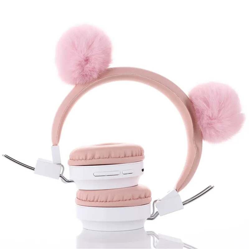 Mooie Draadloze Roze Headset Voor Kids Innoliance Anime Multicolor Leuke Draadloze Ear Hoofdtelefoon Met Microfoon Voor Meisjes