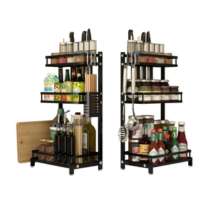 Spice Rack Drawer Organizer Durable Non-skid Kitchen Spice Organizer